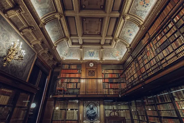 Chateau de Chantilly library study Chateau de Chantilly library study