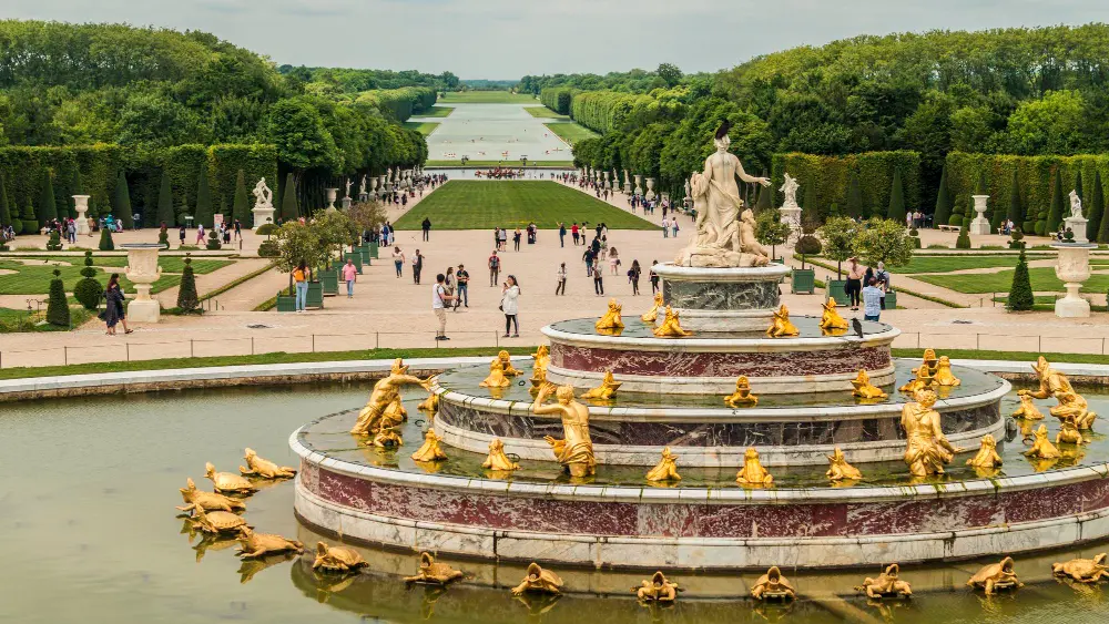 Latona fountain in the famous palace of versailles in france Latona fountain in the famous palace of versailles in france