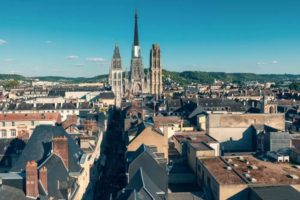 Aerial view of rouen Aerial view of rouen